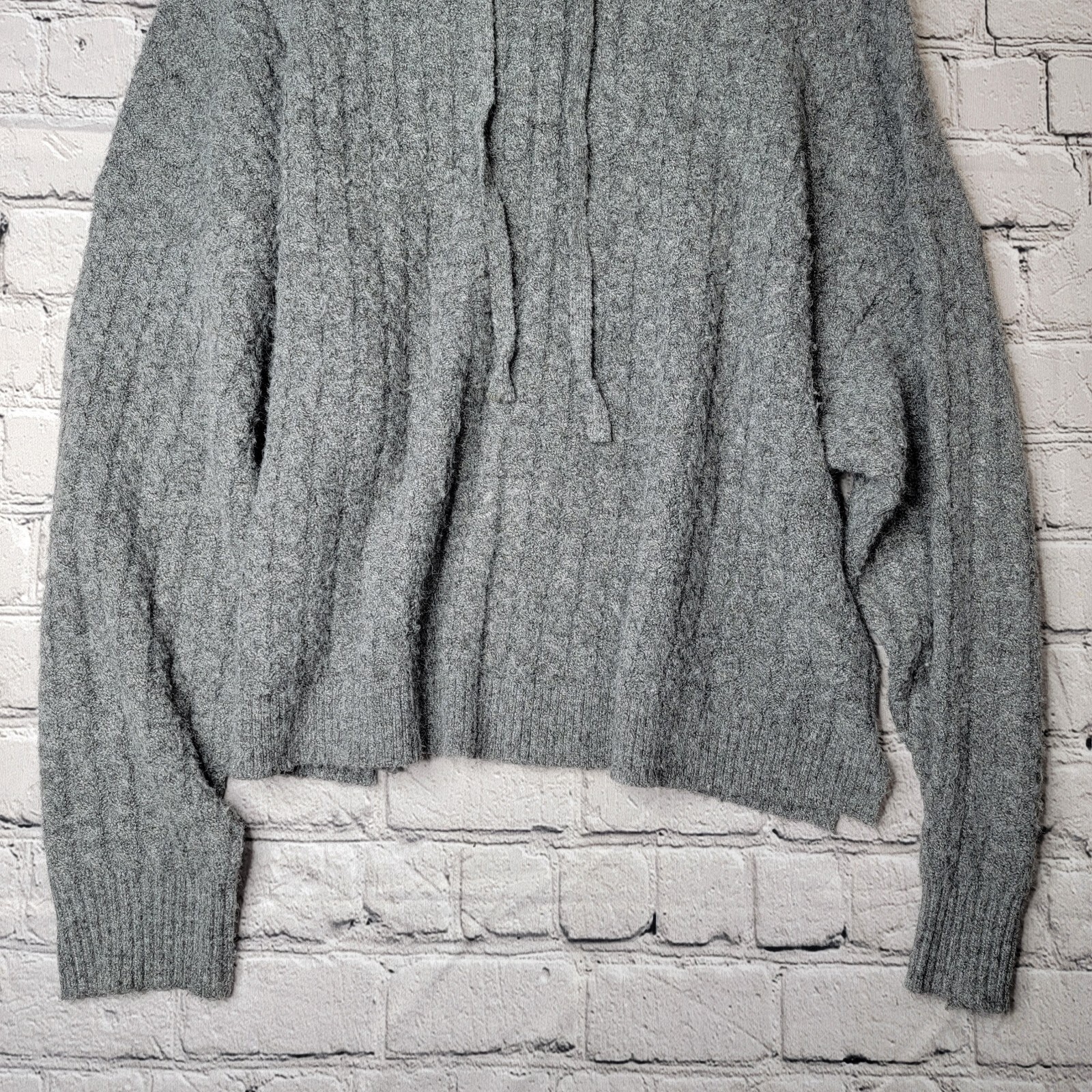 Jamison Soft Brynn Cable Knit Drawstring Hoodie L… - image 3