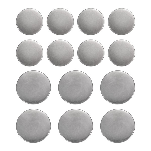14Stk Metallische Runde KnöPfe 18/23Mm Messing NäHen BastelknöPfe-image