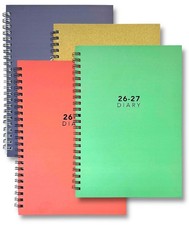 2026-2027 A5 Week to View Academic Diary Hardback Spiral Student Teacher Diary