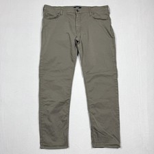 Mavi Jeans Mens 40x34 Zach Straight Leg Pants Stretch Green Brown 5 Pocket