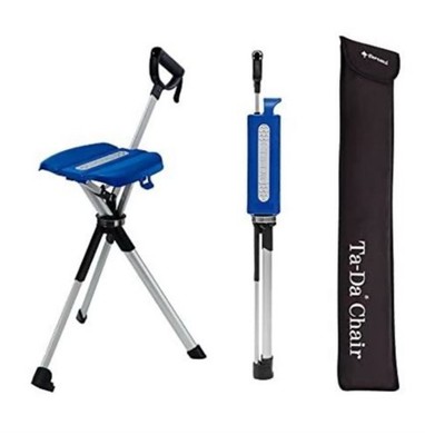 32.2  STEP2GOLD Ta-Da Chair Series 2- Portable Walking Stick Cane Seat, Foldable