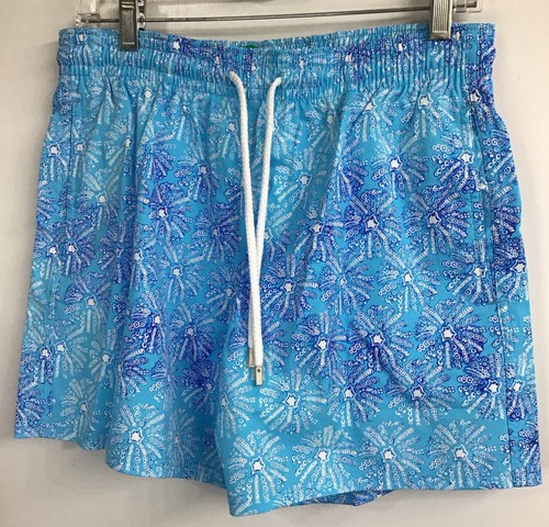 vilebrequin Herren Bademode blau weiß Feuerwerk Print gefüttert Gr. XL - Bild 4 von 11