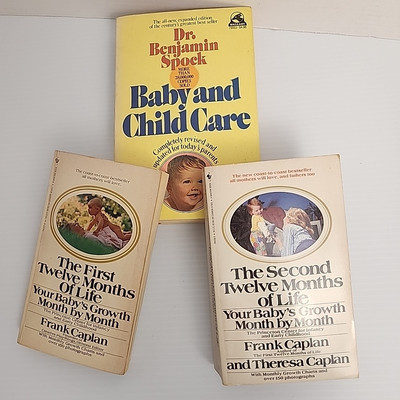 Dr Spock & First & Second Twelve Months Of Life by Caplan Vintage PB Baby Growth