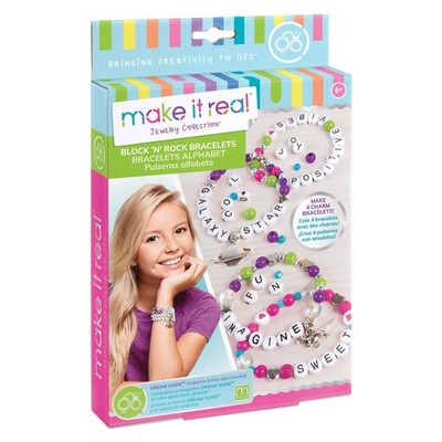 Make It Real   Block n  Rock Bracelets. DIY Alphabet Letter Beads & Charms Brace