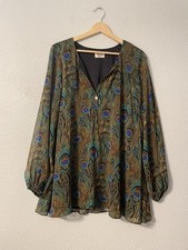 Show Me Your Mumu Women's Mini Dress Sz Medium Peacock Pattern Tunic