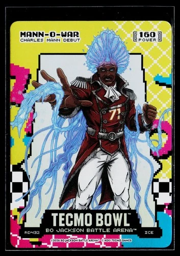 2026 BOBA Tecmo Bowl Edition #RD432 Mann-O-War 80's 8-bit Rad Battlefoil Ice