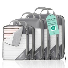 6 Set Compression Packing Cubes for Travel - Compressible, Lightweight, and S...