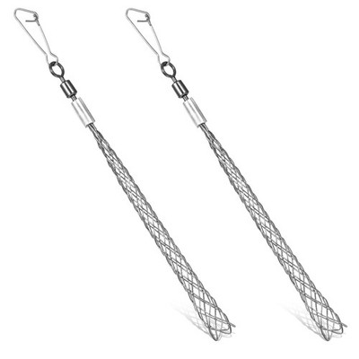 2 Pcs 1/2 Inch Wire Pulling Grip Mesh Cable Pulls Cable Pulling Grip Sock Metal