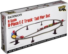 Bachmann Trains - Snap-Fit E-Z TRACK 8 PC. E-Z TRACK TALL PIER SET - (US IMPORT)