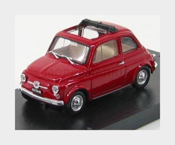 Brumm R454-01-UPD Fiat - 500F Offenes Dach - Open 1965 - Rot Mittel - 1/43-image