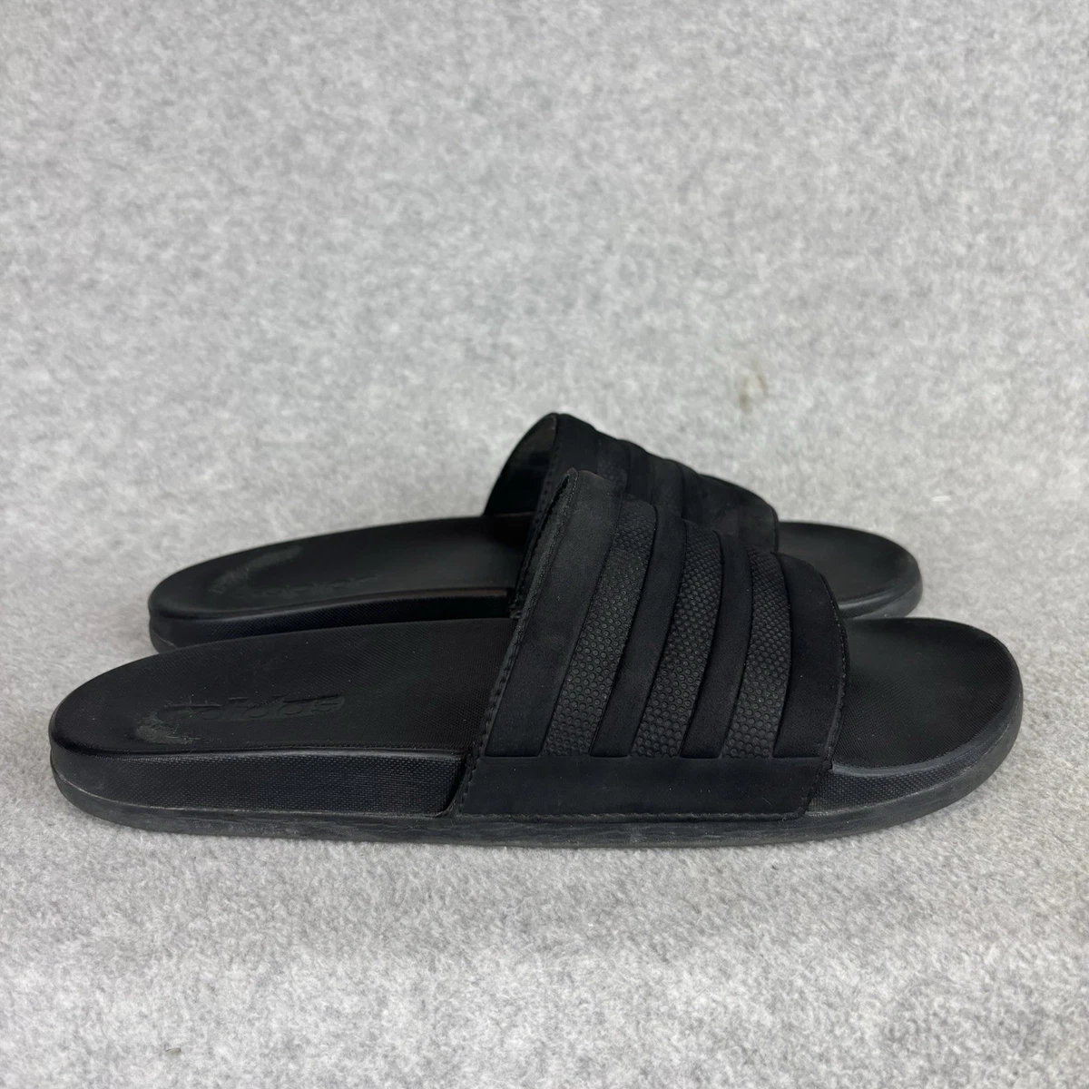 Men\'s Black Adilette Slide Sandals Size 10 Mens - Casual Pool & Beach Slides ADIDAS Adilette Aqua Sandals Men main image 4