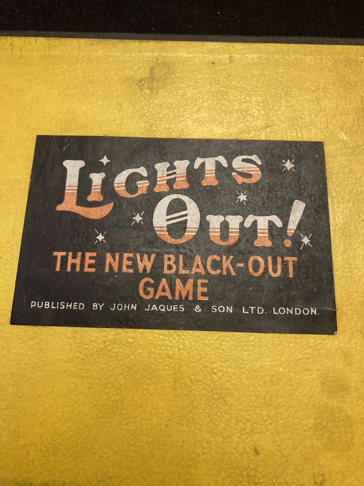 Vintage 1940's Lights Out! The New Black-Out Board Game John Jaques & Son Rare - Image 2 of 4