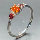 Gemstone Natural Carnelian Ring 925 Sterling Silver Size 6.5 /R462061