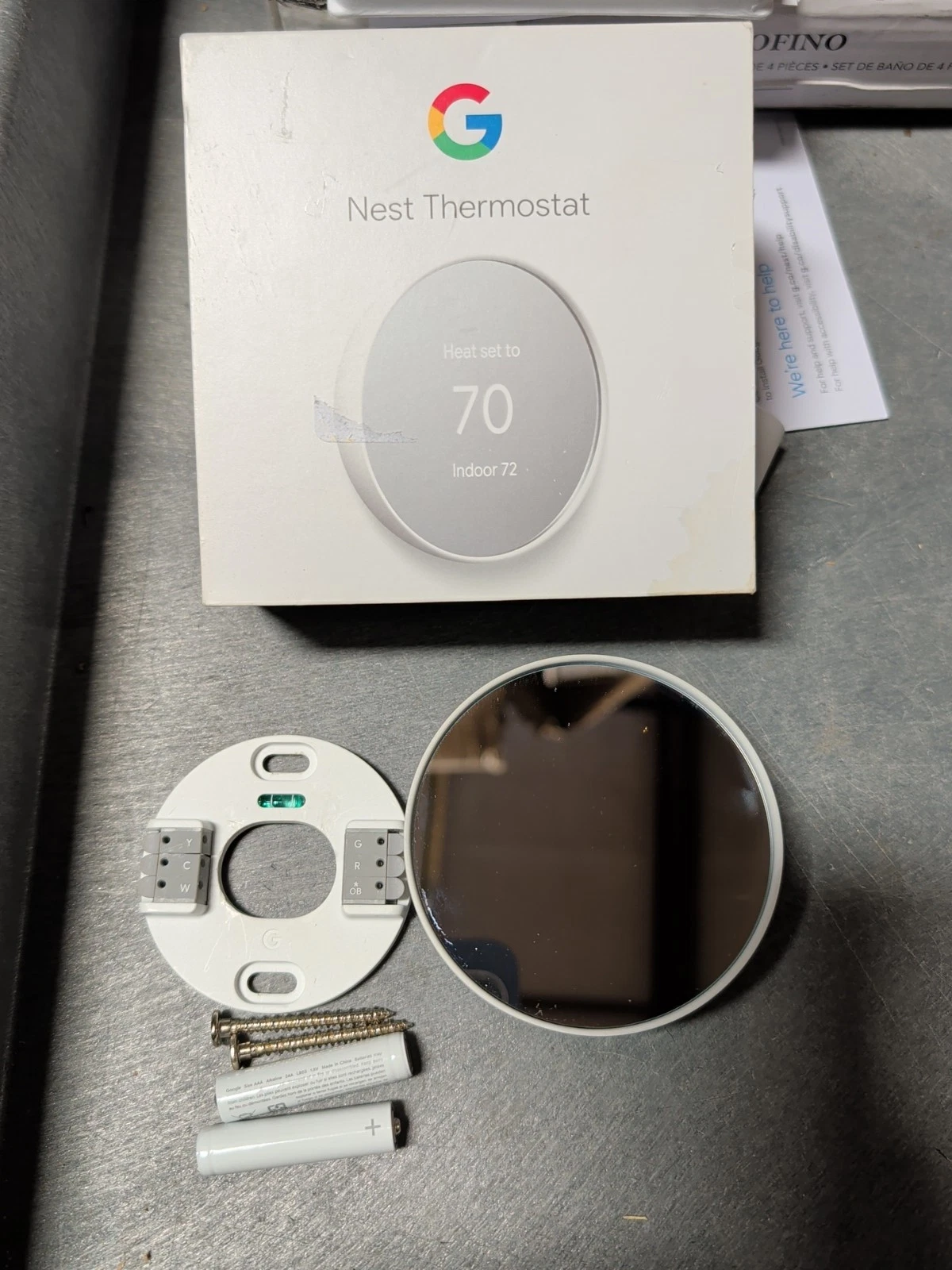 New Google Nest Smart Thermostat, Snow - GA01334-US