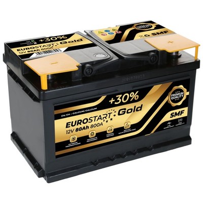 Autobatterie Eurostart Gold SMF 80Ah 12V Starterbatterie TOP Angebot GELADEN