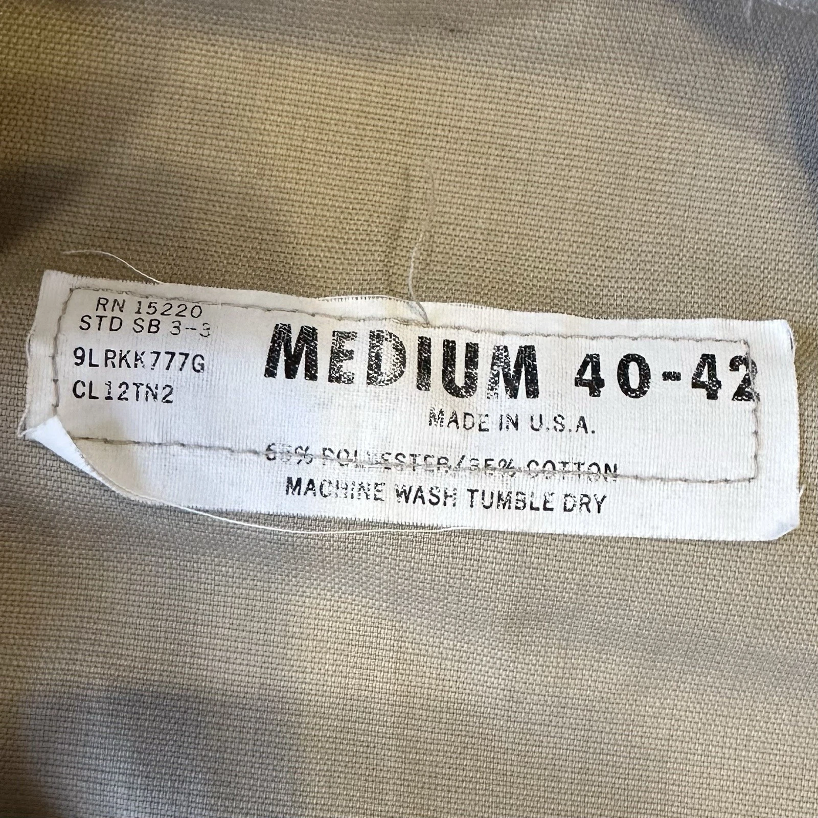 Vintage 80s Distressed Beige Coveralls Jumpsuit 40-42 USA Made Stains - product detail image 4