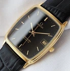 VINTAGE SEAMASTER QUARTZ BLACK DIAL DATE DRESS MEN'S WATCH