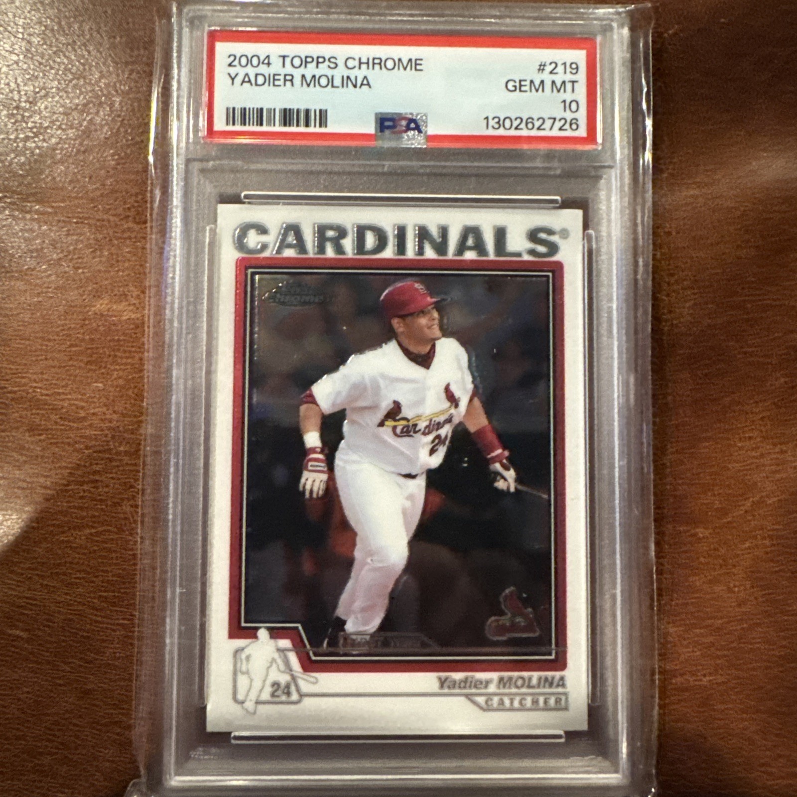 2004 Topps Chrome YADIER MOLINA Rookie Cardinals #219 Future HOF PSA 10 GEM MT