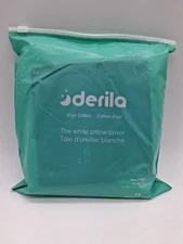 Derila Ergo Edition Pillow Case / Cover for Ergo Pillow, White ~ NEW