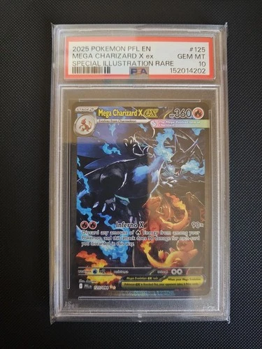 Pokémon TCG Phantasmal Flames Mega Charizard x Ex #125 SIR PSA 10 Gem Mint Slab