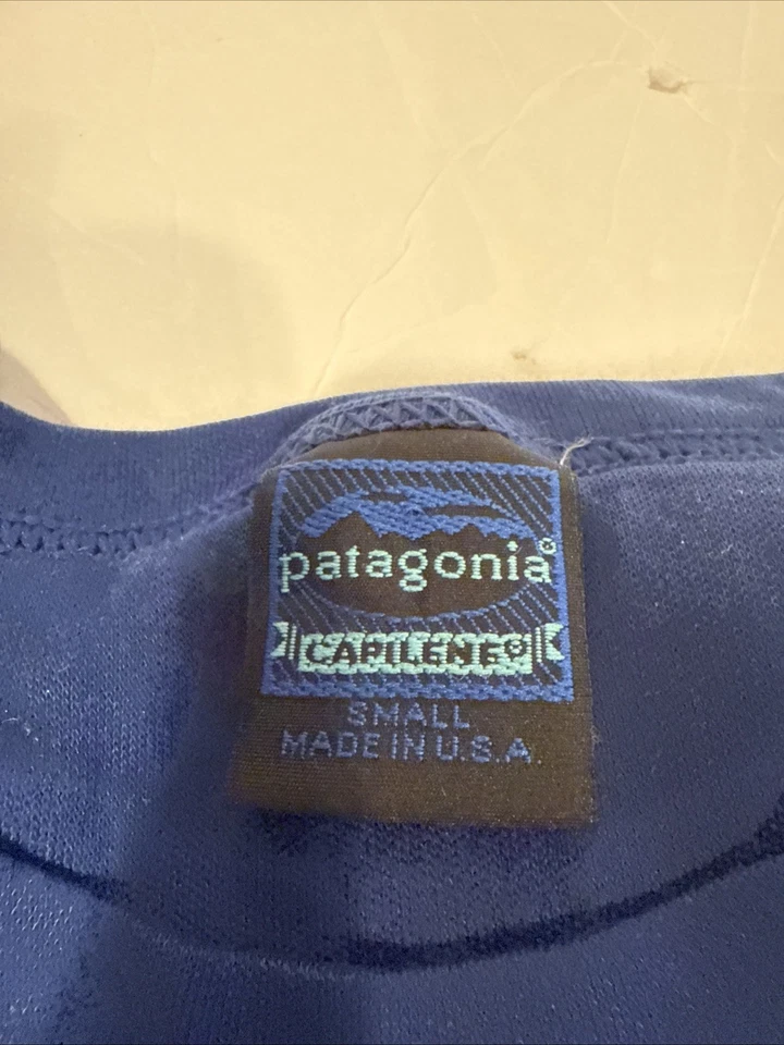 Conjunto de Top y Pantalones de Colección Patagonia Capilene Capa Base Azul Hecho en EE. UU. Años 90 para Mujer Talla Pequeña Foto 2 de 3