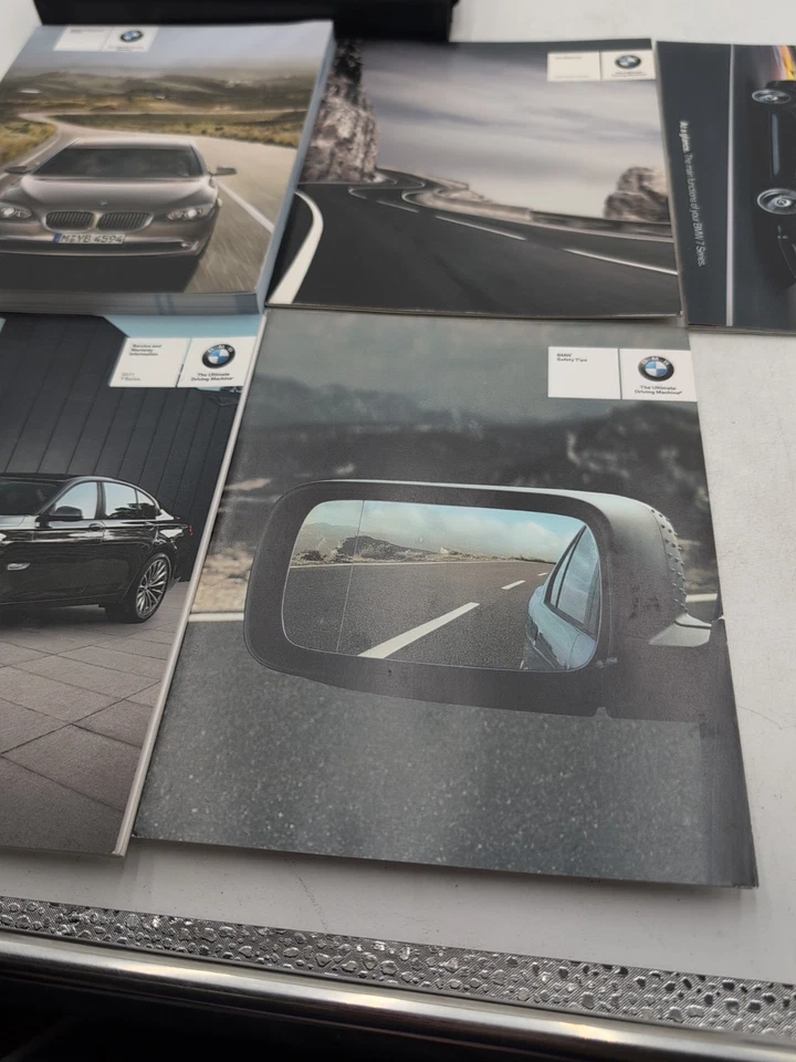 BMW 750i 750li 2011 fabricante de equipos originales conjunto de libros manuales del propietario con estuche Foto 3 de 4