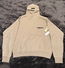 Authentic Essential Fear or God Dark Oat Hoodie Extra Large Brand New with Tag