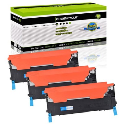 3× Cyan Toner Fit for Samsung CLT-C406S CLT-406S SL-C410 C412W C413w C460W C463W