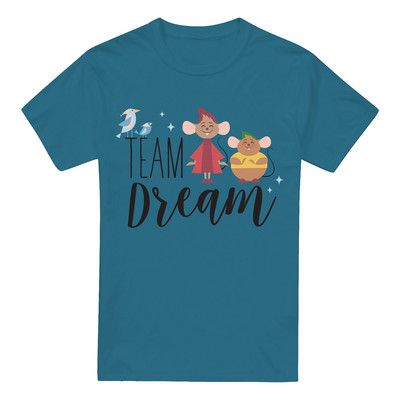 Cinderella Team Dream With Jaq And Gus T-Shirt , Slate