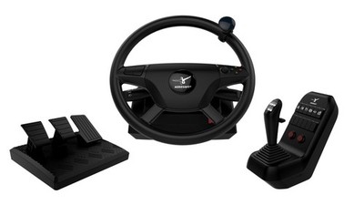 Lenkrad und Pedale für Simulatoren Aerosoft Truck & Bus Wheel System