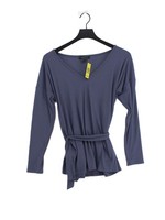 Karen Millen Women's Top XS Blue Polyester with Elastane Basic