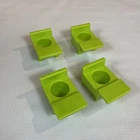 Vintage Fisher Price Little People Family School Student Desks Green Lot of 4