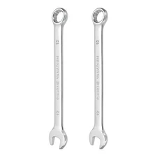 2Pcs Combination Wrench 12mm Metric 12-Point Box and Open End CR-V Steel Spanner