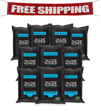 DUDE WIPES XL Flushable Wipes, Fragrance Free, 10 ct., 180 wipes