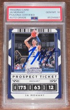 2020-21 Panini Contenders Draft Picks Ja Morant Signed #44 Ticket PSA 110 Auto