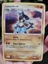 Pokemon Card Lucario 6/130 Diamond & Pearl Cosmo Holo Rare 2007 Heavy Played HP on eBay