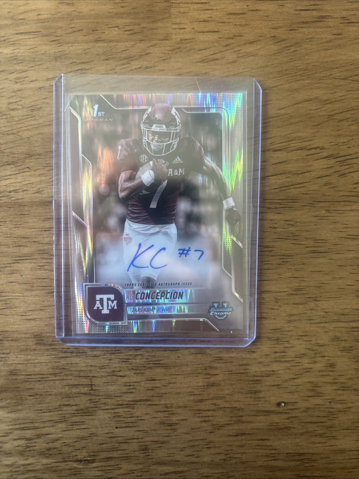 2025 Bowman Chrome U KC Concepcion Prospect Auto Stealth Refractor #BCA-KCO