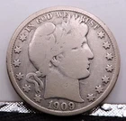 1909 O Silver Barber Half Dollar VG+ Below Melt