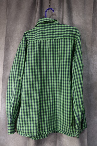 English Laundry Boy's Green Blue Check Pattern Long Sleeve Button Up Size 12 - Picture 3 of 4