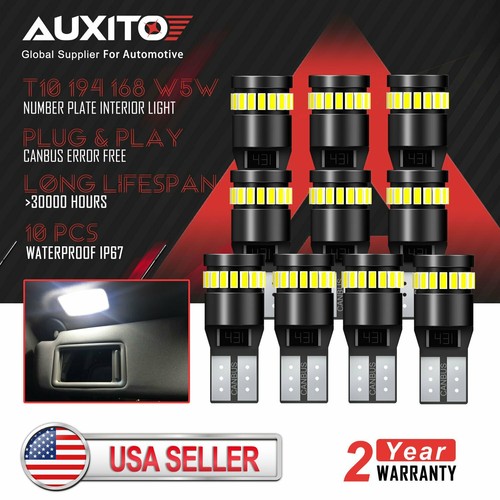 10x AUXITO Super Bright Canbus T10 194 168 LED light Bulb xenon white 24SMD 2825 - Picture 9 of 12