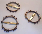 3 WALTHAM 16 SIZE, 7380 BALANCE WHEELS MODEL 1884 NOS  ---  BB-263