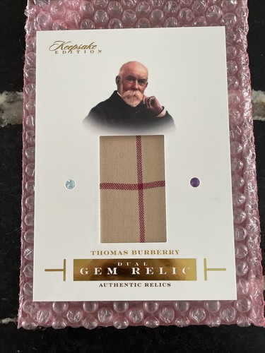 2023 Thomas Burberry 5x7 Dual Gem Relic Keepsake Jumbo Patch Designer DGR-TB
