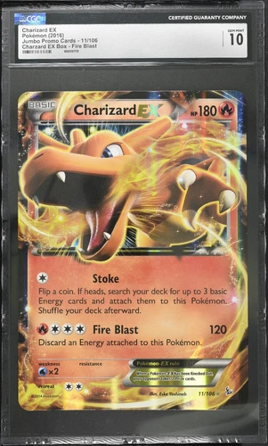 JUMBO Charizard EX 11/106 Flashfire Pokemon (2016) CGC 10