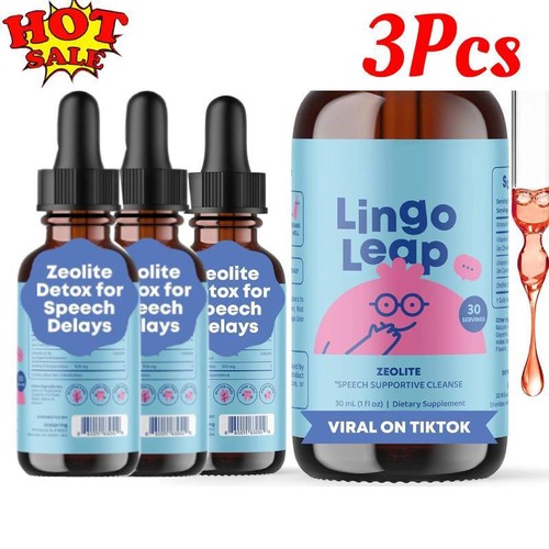 Lingo Leap Children's Drops - Zeolite Detox for Speech Delays Therapy -3Pcs=DE