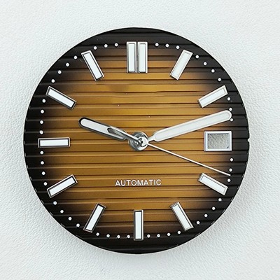 Nautilus Style Dial Watch Face Green Luminous For Seiko NH35 Movement Mod DIY