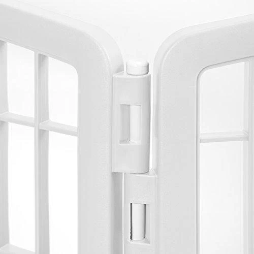 IRIS Exercise 2 Panel Add On Panel Pet Playpen with Door - 34 Inch, White Foto 2 de 4