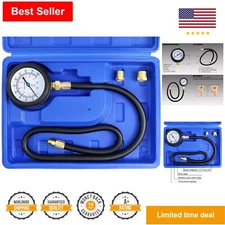 Professional Oil Pressure Tester Kit - Engine Diagnostic Tool with Hose Adapters