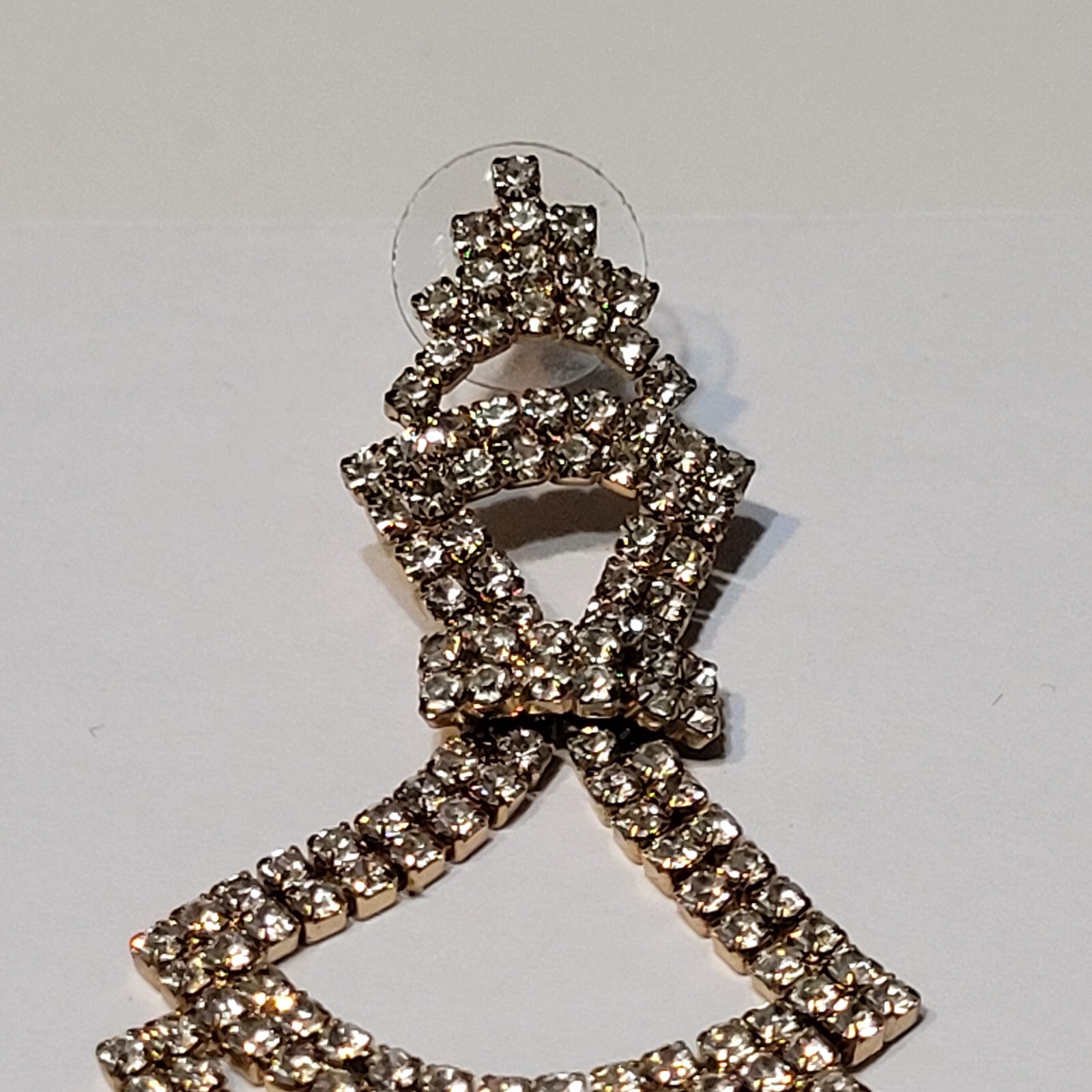 Goltone Rhinestone Statement  Stud Earrings - image 2