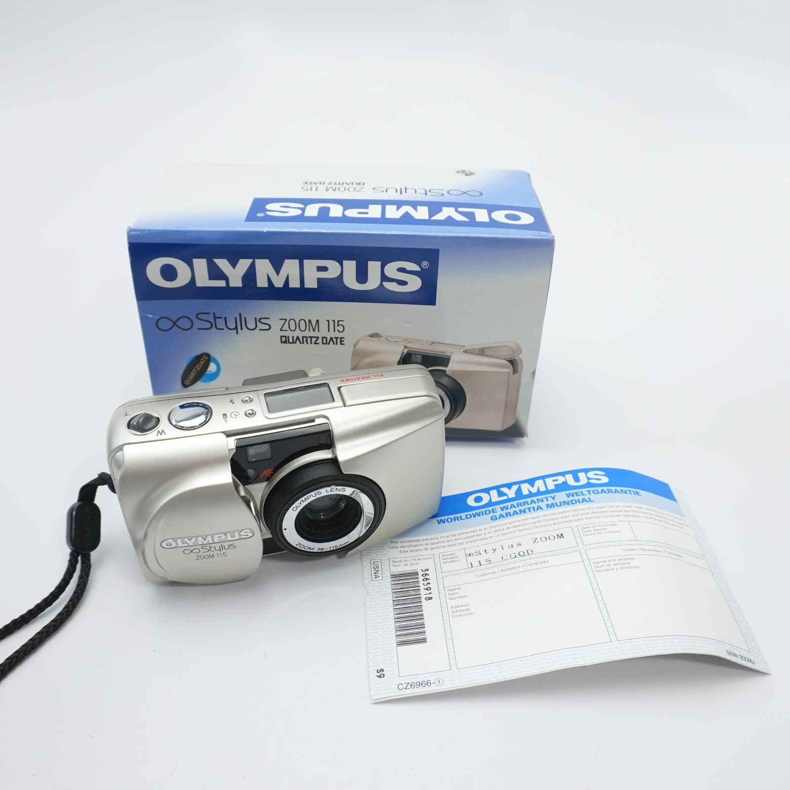 Broken Olympus Infinity Stylus Zoom 115 35mm Camera For Parts Or Repair