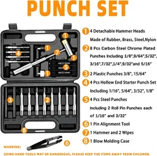 Punch Set, Pin Punches, Punch Tool, Roll Pin Punch Set, Made of High Quality ...